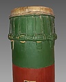 Dogdog lojor, wood, fiber, hide, Javanese